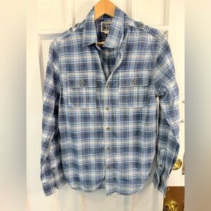 Converse Men's Casual Blue Plaid Shirt